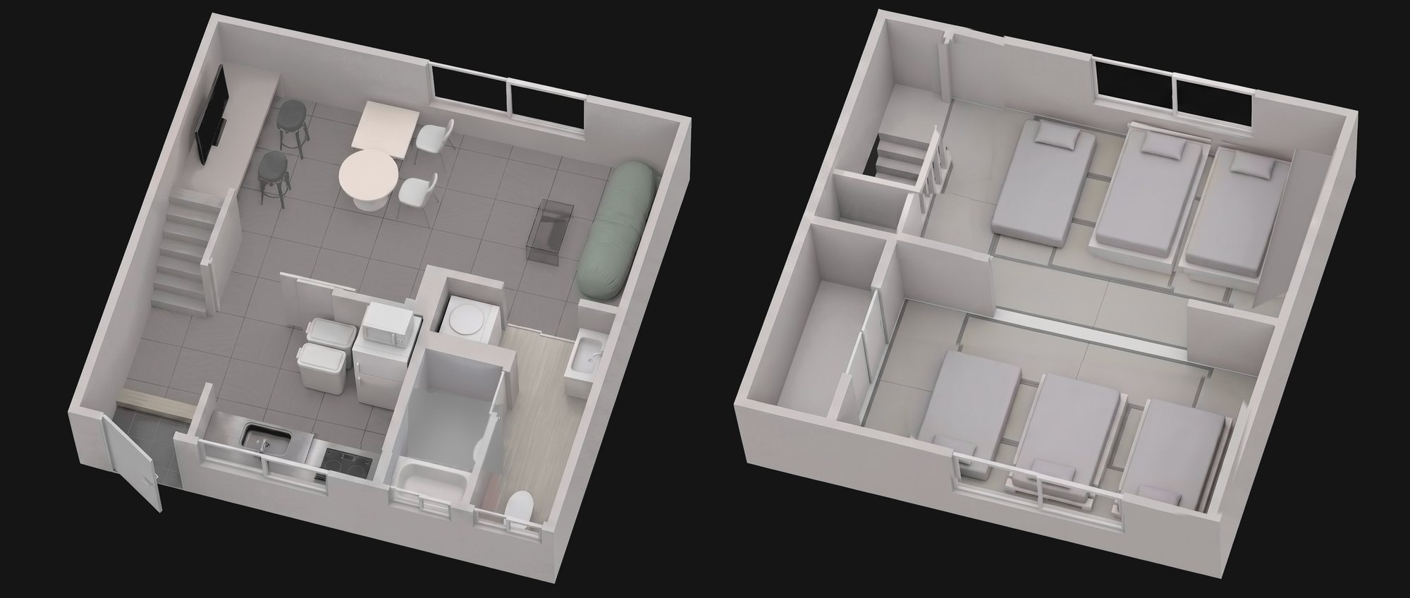 Pocket House WAKA-KUSA 1F 間取り図
